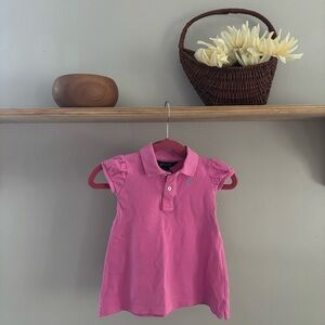 Polo Toddler Pink Shirt Dress • 9m